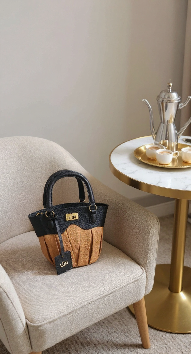 Sara Beige x Black Handbag